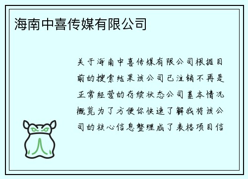 海南中喜传媒有限公司
